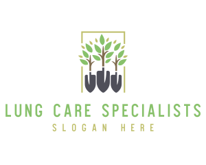 Garden Shovel Planting logo design