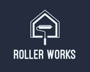 House Paint Roller  logo design