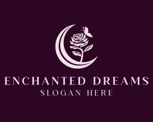 Enchanted Rose Butterfly logo design