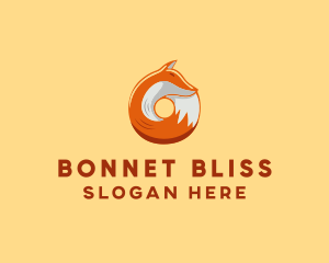 Orange Fox Donut logo design