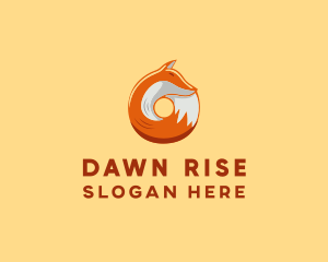 Orange Fox Donut logo design