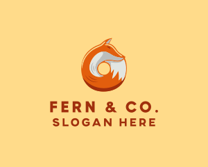 Orange Fox Donut logo design