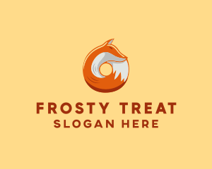 Orange Fox Donut logo design