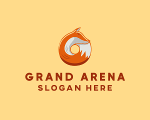 Orange Fox Donut logo design