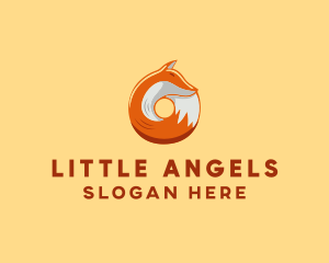 Orange Fox Donut logo design