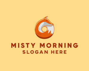 Orange Fox Donut logo design