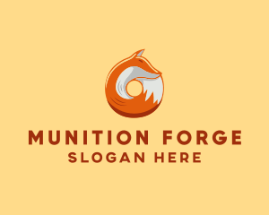 Orange Fox Donut logo design