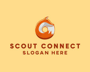 Orange Fox Donut logo design