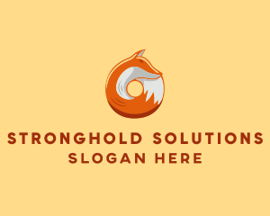 Orange Fox Donut logo design