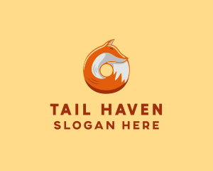 Tail - Orange Fox Donut logo design