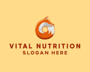 Orange Fox Donut logo design