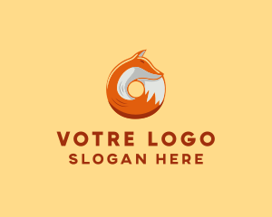 Fox - Orange Fox Donut logo design