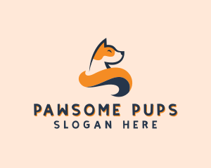 Dog - Cute Akita Dog logo design