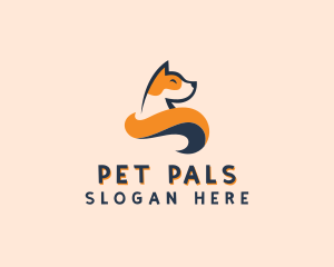 Cute Akita Dog logo design