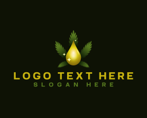 Oil - Cannabis Oil Leaf logo design