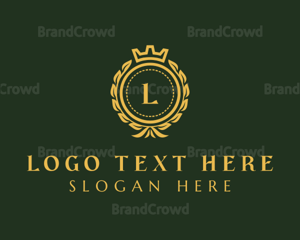 Royalty Crown Wreath Logo