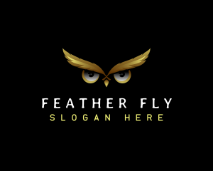 Owl Feather Eye logo design