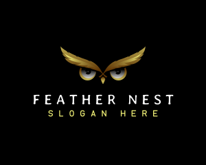 Owl Feather Eye logo design