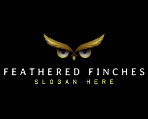 Owl Feather Eye logo design