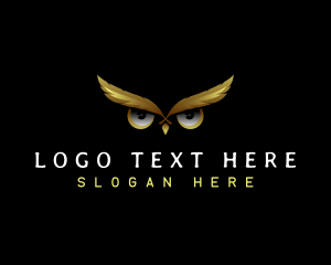 Predator - Owl Feather Eye logo design