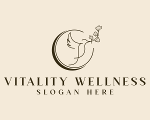 Wellness Bird Leaf logo design