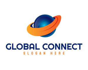 Global - Planet Global Gradient logo design