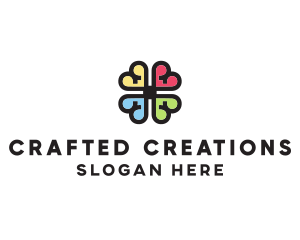 Custom - Heart Four Leaf Clover logo design