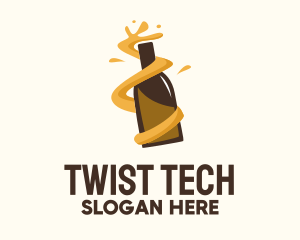 Twist - Beer Bottle Twist Tavern logo design