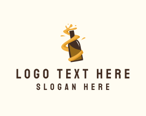 Liqueur - Beer Bottle Twist Tavern logo design