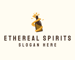 Spirits - Beer Bottle Twist Tavern logo design