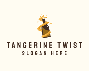 Beer Bottle Twist Tavern logo design