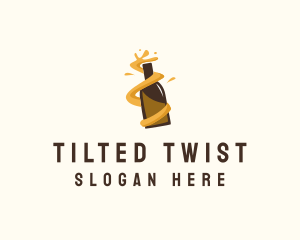 Beer Bottle Twist Tavern logo design