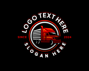 Logistics - Trailer Truck Delivery logo design