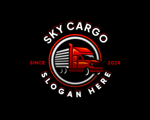 Trailer Truck Delivery logo design