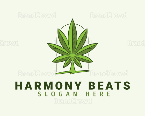 Natural Cannabis Leaf Logo