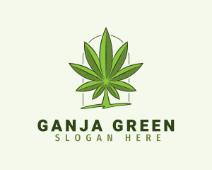 Natural Cannabis Leaf logo design