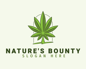 Natural Cannabis Leaf logo design