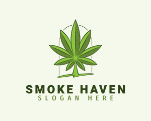 Natural Cannabis Leaf logo design