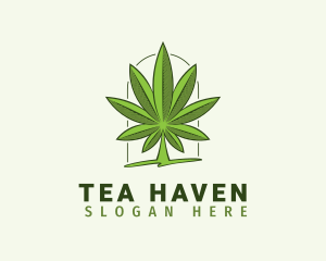 Natural Cannabis Leaf logo design