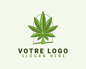 Smoke - Natural Cannabis Leaf logo design