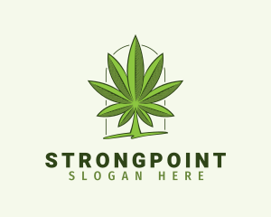 Smoke - Natural Cannabis Leaf logo design