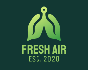 Green Natural Lungs Tech logo design