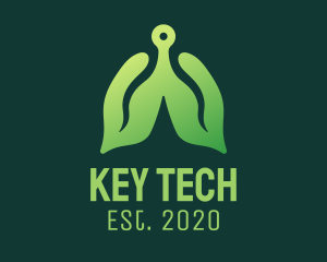 Green Natural Lungs Tech logo design