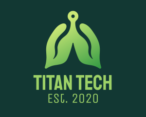 Green Natural Lungs Tech logo design