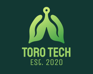 Green Natural Lungs Tech logo design