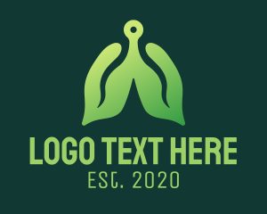 Herbal - Green Natural Lungs Tech logo design