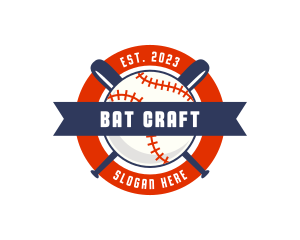 Championship Baseball Bat  logo design