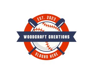 Championship Baseball Bat  logo design