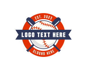 Championship Baseball Bat  Logo