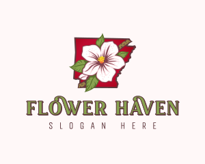 Arkansas Garden Flower logo design